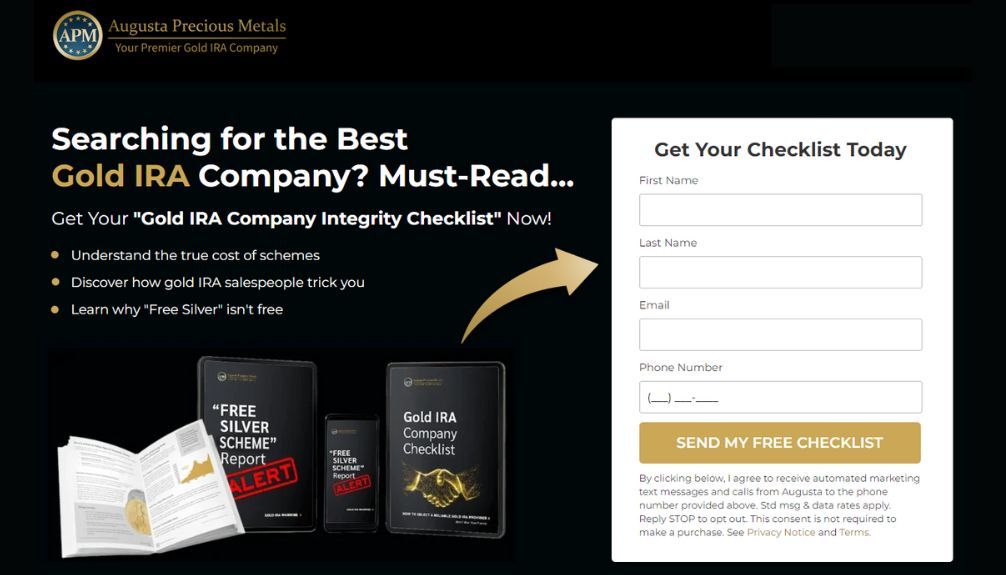 get your Augusta precious metals gold IRA checklist