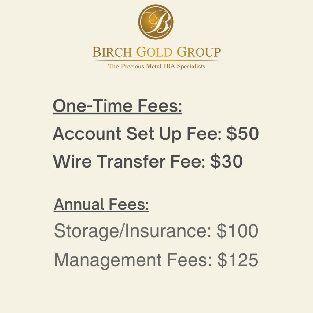 birch gold group fees