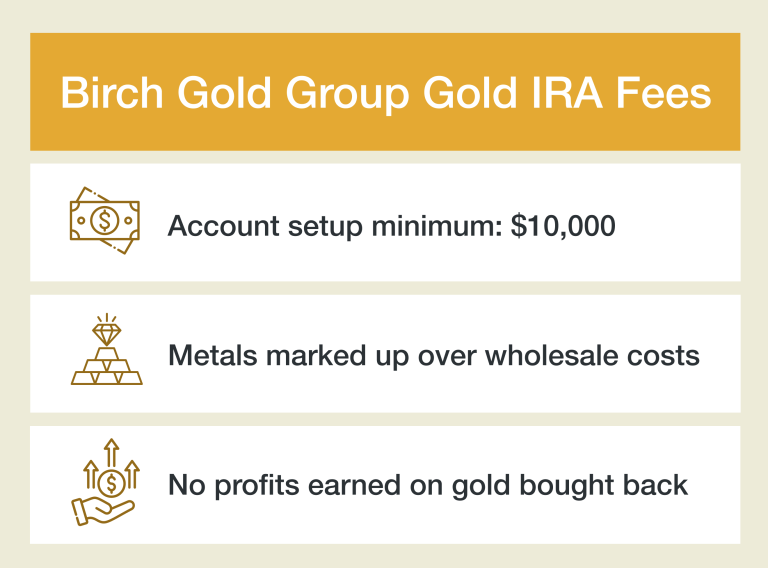 birch gold group fees in 2024