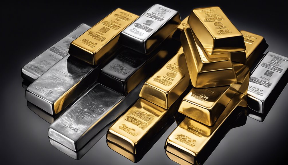 gold and silver bars