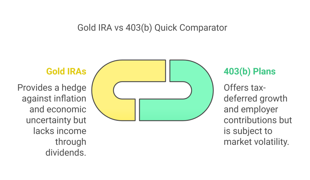 gold IRA vs 403(b) benefits comparison